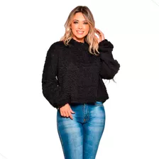 Casaco Teddy Sherpa Blusa Frio Pelo Feminina Cropped Pelinho