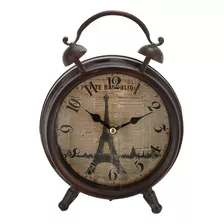 Reloj De Torre Eiffel De Metal Con Tapa Estilo Campana, 6 X