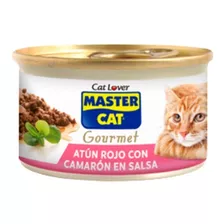 Master Cat Lata Atun Rojo Con Camaron En Salsa 85g