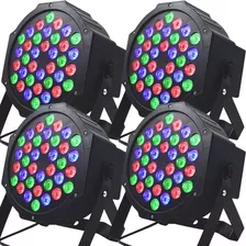 Kit X4 Canhão Iluminação 36 Led Rgb Dmx Strobo Marca Lorben