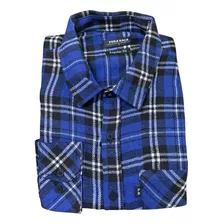 Camisa De Flanela Pura Raça Masculina Xadrez