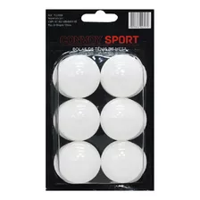 Kit Com 6 Bolas Tênis De Mesa Ping Pong Convoy Ys37008