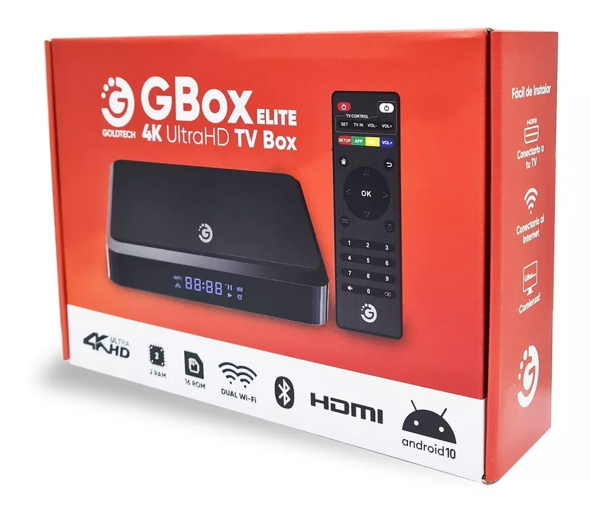 Smart Tv Box Goldtech Gbox Pro 4k 16gb 2gb Android 10/ Css®