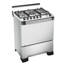 Fogão De Piso Mueller 5 Bocas Inox Decorato Gourmet - Bivolt Cor Cinza Tipo De Conexão Gás Engarrafado 110v/220v