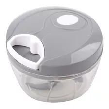 Mini Processador Triturador Alimentos Manual 3 Lâminas 500ml Cor Cinza