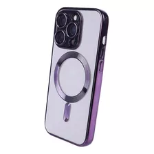 Funda De iPhone 12 Pro Max Magsafe + Protector Camara Morado