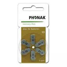 Caja De 60 Pilas Para Audífonos Marca Phonak Nro 10