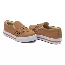  Tênis Slip On Nó Lateral E Zíper Dkshoes 2 Pares Inclusos