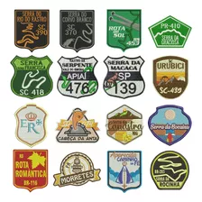 Patch Bordado Moto Viagem Serra Rastro Corvo Graciosa 15 Un.