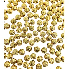 50 Passantes De Rosas De Metal P/terço E Pulseira Dourado