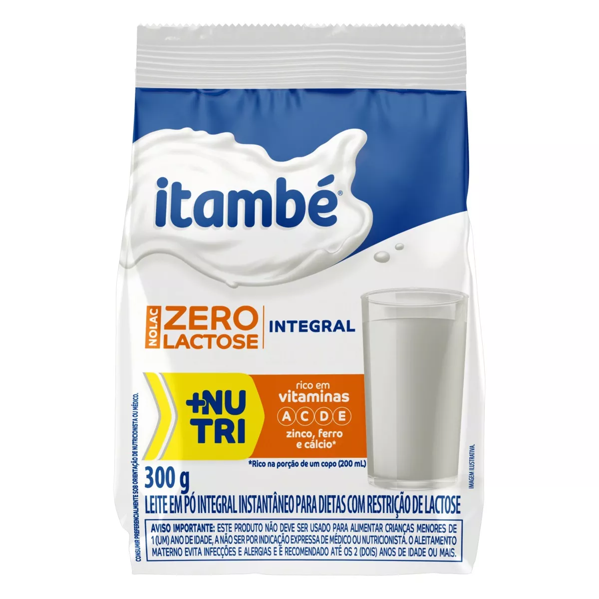 Leite Pó Instantâneo Integral Zero Lactose Itambé Nolac Pacote 300g