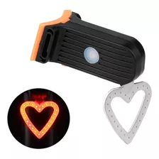 Luz Trasera Bicicleta Recargable 24 Led Ultra Brillo Corazon