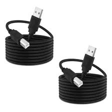 2 Cabos Para Impressora 1.80m Usb 2.0 Padrao Hp Epson Canon