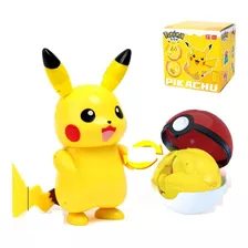 Pikachu Super Articulado 11cm+ Pokebola De 7cm + Caixa B50p+