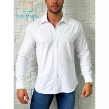 Camisa Social Masculina Branca Ultra Qualidade Promoção