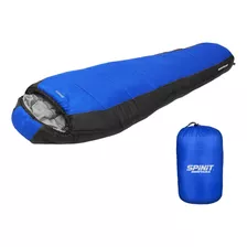 Bolsa De Dormir Spinit Montana -10 Grados Extremo Color Azul Con Negro