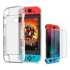 Kit Capa De Proteção + Película Vidro Para Nintendo Switch