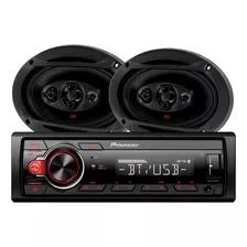 Stereo Pioneer Mvh-215bt + Parlantes Jbl Flex 3 6x9 100 Rms