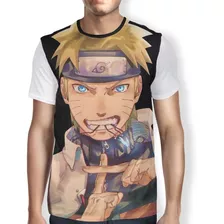 Camiseta Naruto Uzumaki Anime Cosplay Promoção Full