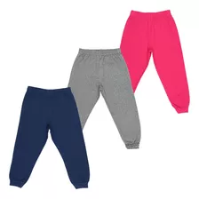 Kit 3 Calça Confortável Moletom Infantil Jogger Promoção