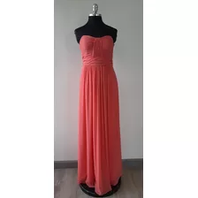 Vestido De Fiesta Strapless De Organza