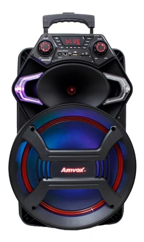 Caixa De Som Amvox Power X Aca 550 Strondo Com Bluetooth