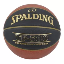 Balón De Baloncesto Spalding Cbb Tf-500 De Piel De Microfibra, Tamaño 7