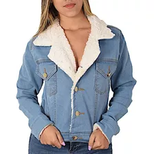 Jaqueta Jeans Moda Feminina Blusa Com Pelucia