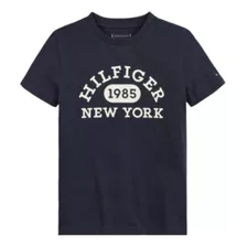 Camiseta Tommy Hilfiger Infantil Azul Logo 1985