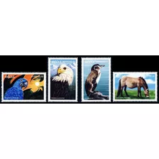 Fauna - Guacamayo, Águila, Pingüino - Angola - Serie Mint