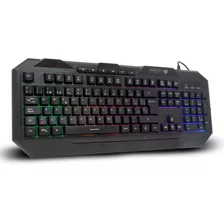 Teclado Alambrico Gamer Necnon Ngk-hydra Español Con Luz Rgb Color Del Teclado Negro