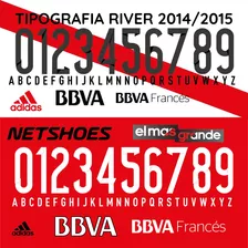 Kit Completo Camiseta -tipografía River Plate 2014/2015