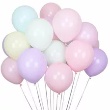 50 Unidades - Balões Bexiga Candy Color - Tons Pastel - N° 9