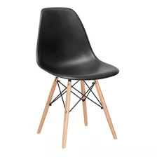 Cadeira Eames Jantar Cozinha Wood Dsw Eiffel Preto