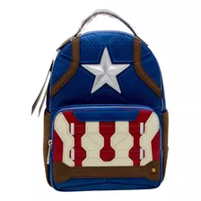 Mochila Marvel Capitán América Azul Fuerte 