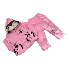 Conjunto Infantil Feminino Inverno Quentinho 3 Pçs Joaninha