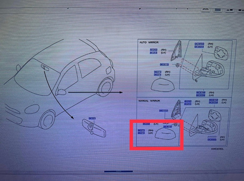 Carcasa Para Espejo Retrovisor Lado Dch March 11-23 Org Foto 5