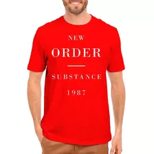 Camiseta New Order Substance 1987 - Camisa 100% Algodão Red