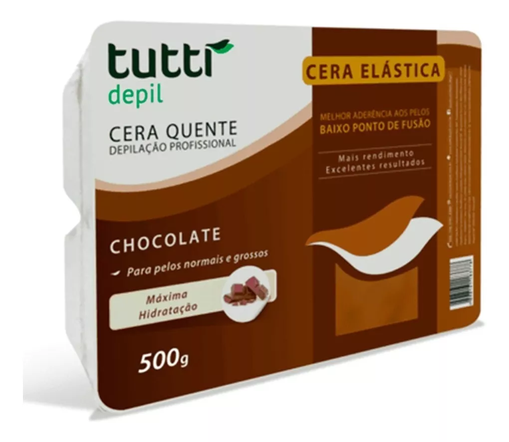 Cera Quente Elástica Chocolate 1kg Tutti Depil