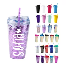 Termo Vaso Glitter Personalizado (brillos)