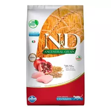 Alimento Natural & Delicious Ancestral Grain Castrados Para Gato Adulto Sabor Frango E Romã Em Sacola De 400g