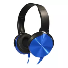 Audifono Diadema Metalico Alambrico Azul