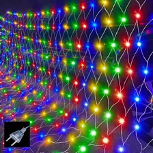 Malla 192 Led Navidad 2x2 Metros Decoración Multicolor