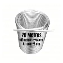 Serpentina Dupla Chopeira Alumínio - 20 Metros X 12/14 Cm