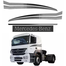 Kit Adesivos Compatível Mercedes Benz Axor + Tapa Sol