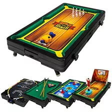 5 En 1 Sports Center Table, 18.5 X 10.5 X 3-inch, Multicolor