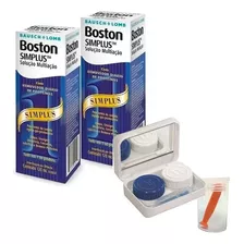 Solução Boston Simplus 120ml 2 Caixas + Estojo Com Ventosa