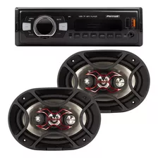 Rádio Automotivo Bluetooth Usb Fm + Alto Falantes Bravox 6x9