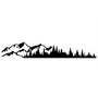 Sticker Forest Emblem Mountain Universal Bumper 1 Para