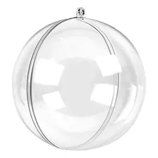 Esfera De Acrílico Bola Natal Transparente 6,5 Cm - 10 Un